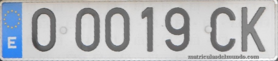 Matrícula de Asturias O-CK 0019